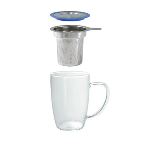 Newleaf Tall Glass Mug with Extra fine Infuser